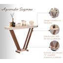 Ver imagem 4 de Aparador Moderno Cantinho do Café Premium Pés em Madeira Decorativo Luxo Cor Off White