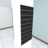 Kit 2 Painel canaletado preto 2 un 50x120 paineis canaletados mdf canaletado painel mdf loja Preto - 1
