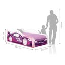 Ver imagem 3 de Cama Solteiro Carro Infantil para Menino Menina Quarto - Rosa