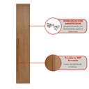 Ver imagem 2 de Modulo Safira Casal para Guarda Roupa em Mdf 1 Porta Clic Móveis