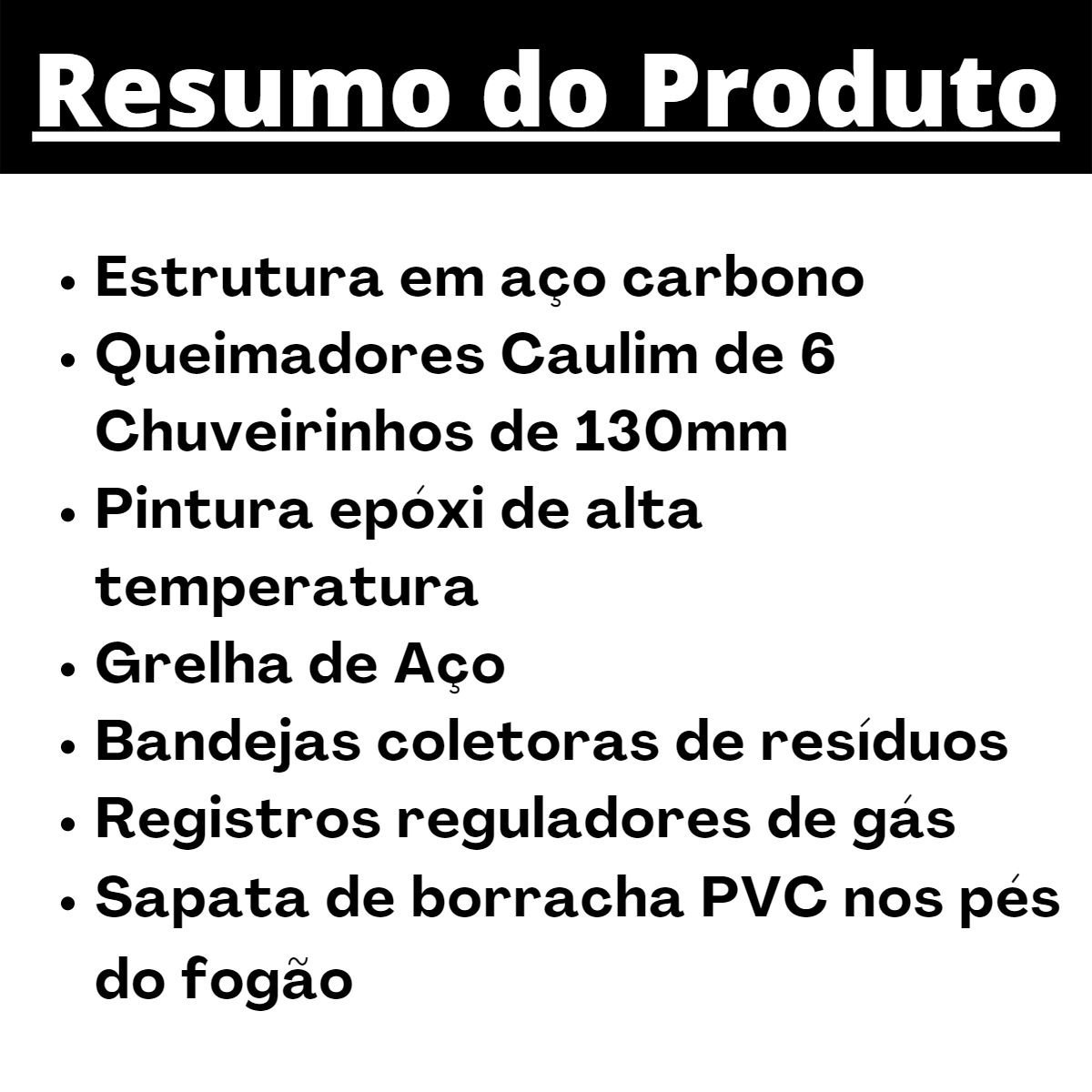 Fogão Industrial de Piso 6 Bocas Alta Pressão 30x30cm Itafaz - 6