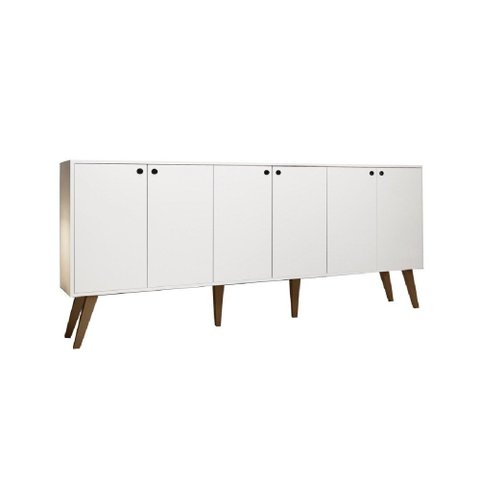 Aparador Buffet Retro para Sala Estar 6 Portas Casa Mobília