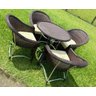Mesa e Cadeiras Jardim Varanda Área Externa Aluminio Fibra Sintética - 1