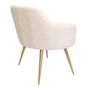 Ver imagem 7 de Poltrona Decorativa Jade Pés Palito Ouro Fosco Bouclé Off White - Nexta Casa