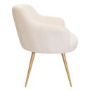 Ver imagem 6 de Poltrona Decorativa Jade Pés Palito Ouro Fosco Bouclé Off White - Nexta Casa