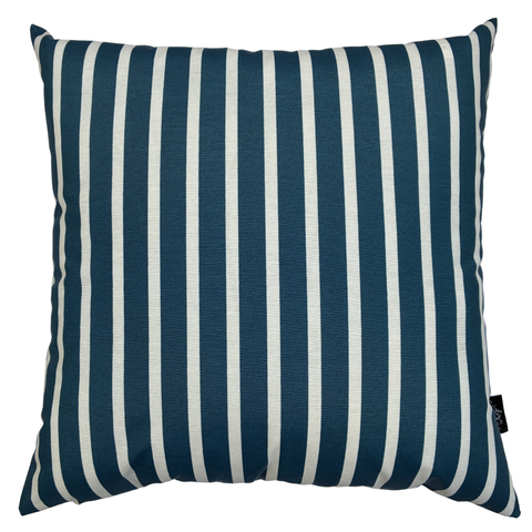 Capa de Almofada Impermeável Antiácaro Listrada Azul e Branco Área Externa 45CMX45CM