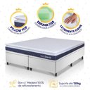 Ver imagem 4 de Conjunto Box Baú Branco Durban Azul Espuma D28 Queen 158x198x64 - King House