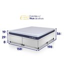 Ver imagem 3 de Conjunto Box Baú Branco Durban Azul Espuma D28 Queen 158x198x64 - King House