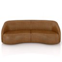 Ver imagem 3 de Kit Sofá 4 Lugares Eron 240cm com Poltrona Giratória Angelina M03 Couríssimo Whisky - Lyam Decor