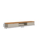 Ver imagem 2 de Nicho 218 cm 2 Portas Basculantes Nature/Off White - Linea Brasil