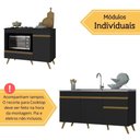 Ver imagem 2 de Kit Balcão Cozinha para Cooktop/forno 105cm e Gabinete Pia 150cm Retrô Veneza Multimóveis Mp2288