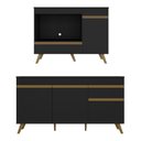 Ver mais imagens de Kit Balcão Cozinha para Cooktop/forno 105cm e Gabinete Pia 150cm Retrô Veneza Multimóveis Mp2288