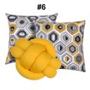 Ver imagem 2 de Kit 2 Almofadas Decorativas cheias mais Almofada Nó Amarelo