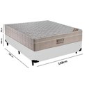 Ver imagem 3 de Cama Box Casal Sintético + Colchão Ortobom Airtech Molas Ensacadas 138x188x65 Branco
