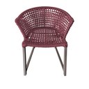 Ver imagem 3 de Cadeira de Jantar Area Externa Moderna Salinas em Corda Naútica Base Alumínio Rami - Bordo