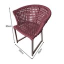 Ver imagem 4 de Cadeira de Jantar Area Externa Moderna Salinas em Corda Naútica Base Alumínio Rami - Bordo