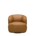 Ver imagem 6 de Kit 2 Poltronas Decorativas Verona Sala de Estar Base Giratória em Aço Couro Caramelo G88 - Gran Bel