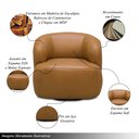 Ver imagem 3 de Kit 2 Poltronas Decorativas Verona Sala de Estar Base Giratória em Aço Couro Caramelo G88 - Gran Bel