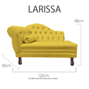 Ver imagem 6 de Recamier Sofá Esquerdo Larissa 120cm Sala Suede Amarelo - Incasa Decor