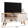 Rack Bancada Heitor com 1 Porta e Nicho Off White Nature Sal - 3