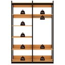 Ver imagem 4 de Closet Guarda Roupa Modulado 2 Peças 1 Cabid. Freijó/preto