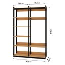 Ver imagem 2 de Closet Guarda Roupa Modulado 2 Peças 1 Cabid. Freijó/preto