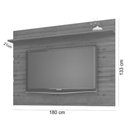 Ver imagem 3 de Painel Suspenso Flutuante Home Tv até 72 Polegadas Prateleira Superior Vivare New 1.80:black/freijó