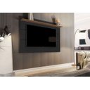 Ver imagem 1 de Painel Suspenso Flutuante Home Tv até 72 Polegadas Prateleira Superior Vivare New 1.80:black/freijó