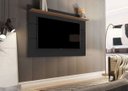 Ver imagem 1 de Painel Suspenso Flutuante Home Tv até 72 Polegadas Prateleira Superior Vivare New 1.80:black/freijó