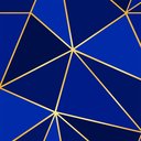 Ver imagem 2 de Kit 4 Rolos Papel de Parede Adesivo Zara Tons de Azul e Dourado - 3,0m