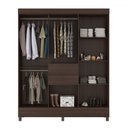 Ver imagem 3 de Guarda-roupa Solteiro Munique 8 Portas 2 Gavetas Café Touch - Demóbile