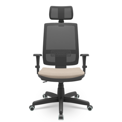 Cadeira Brizza com Apoio 3d Pp Backplax Plaxmetal - Poliéster Fendi