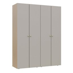 Guarda-roupa 2 Módulos 4 Portas 6 Prateleiras Frame Cabecasa madeiramadeira - 10