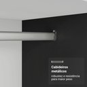 Ver imagem 6 de Guarda-Roupa Casal 100% MDF com Pés 3 Portas Preto Malta Madesa