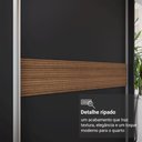Ver imagem 7 de Guarda-Roupa Casal 100% MDF com Pés 3 Portas Preto Malta Madesa