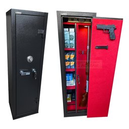 Cofre 140x40x35 para 4 Armas Longas e 5 Curtas Porta Maciça - 1