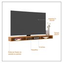 Ver imagem 6 de Rack Suspenso 3 Nichos 200 Cm Tv até 80 Polegadas Design Moderno e Funcional P/ Sala e Quarto