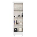 Ver imagem 3 de Guarda Roupa Casal Capela Com cômoda 4 Gavetas 2 Porta E armário Multiuso Lite Branco Brilho - M