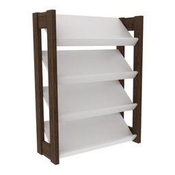 Sapateira Multimóveis VCR35006 Branco/Nogal - 5