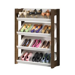 Sapateira Multimóveis VCR35006 Branco/Nogal - 1