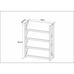 Sapateira Multimóveis VCR35006 Branco/Nogal - 3