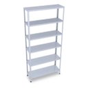 Ver imagem 3 de Estante / Armario de Aço 30cm 6 Bandejas Cinza Suporta 120kg