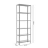Estante / Armario de Aço 30cm 6 Bandejas Cinza Suporta 120kg - 1
