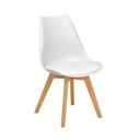 Ver imagem 3 de Conjunto Mesa de Jantar Hairpin 130x80 Branca com 6 Cadeiras Eiffel Leda - Branco