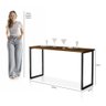 Mesa de Jantar Industrial 120x45cm para 2 Lugares Klm Móveis - 3