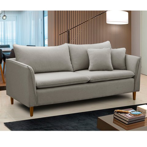 Sofá Living Kassia 2 Lugares 1,54m Prata Lansofbr Lansof Brasil Sofá Living Kassia 2 Lugares 1,54 Pr