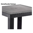 Ver imagem 6 de Mesa Quadrada Rattan Montavel Preta Plastico Plasnew