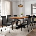 Ver imagem 3 de Mesa de Jantar Átria Retangular 6 Lugares 160x90cm Nogal Pre Cor:nogal com Preto
