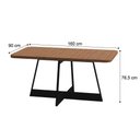 Ver imagem 4 de Mesa de Jantar Átria Retangular 6 Lugares 160x90cm Nogal Pre Cor:nogal com Preto