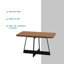 Ver imagem 6 de Mesa de Jantar Átria Retangular 6 Lugares 160x90cm Nogal Pre Cor:nogal com Preto